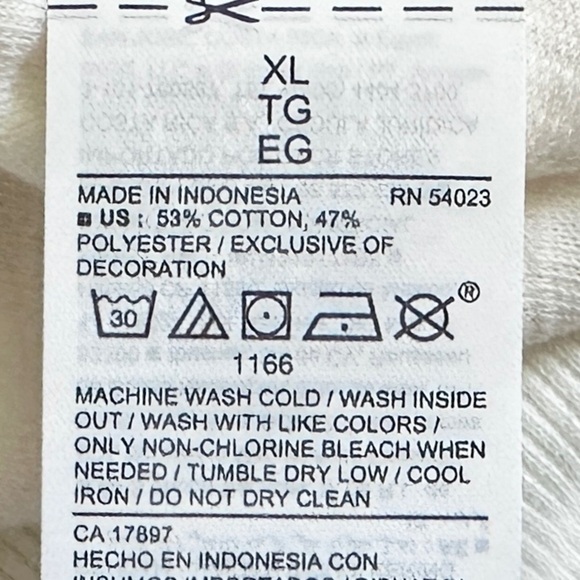 Old Navy Beachy Embroidered Live By the Sun Terry Sweatshirt Size XL NWT - Picture 9 of 9